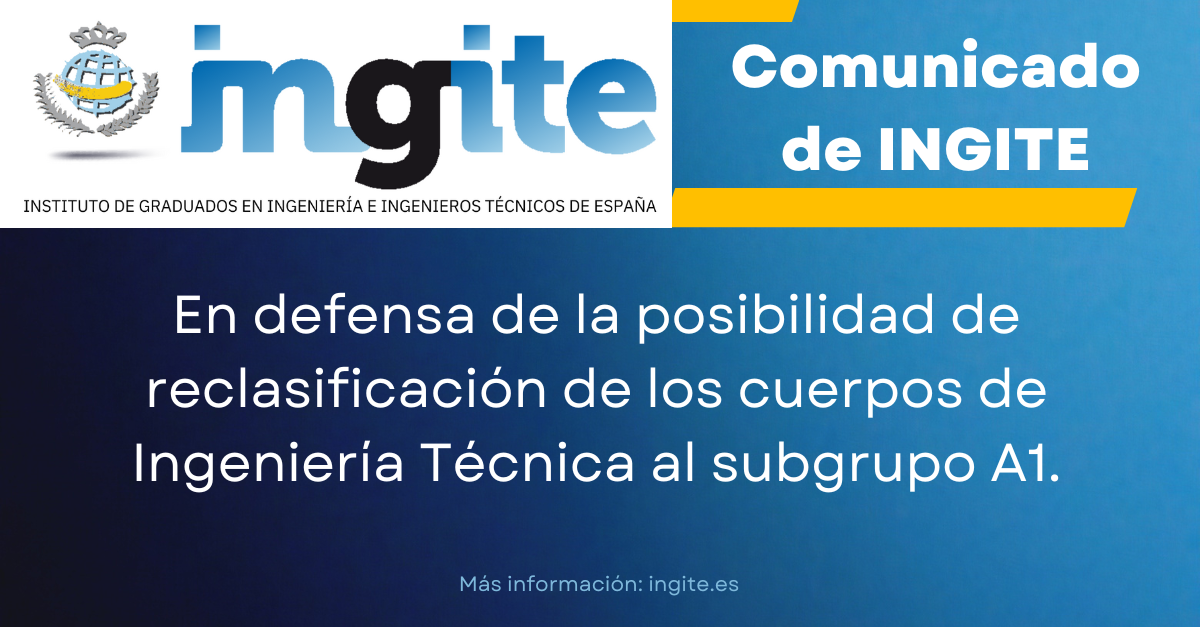Aprobada moción por el Senado en defensa de la posibilidad de reclasificación de los cuerpos de Ingeniería Técnica al subgrupo A1