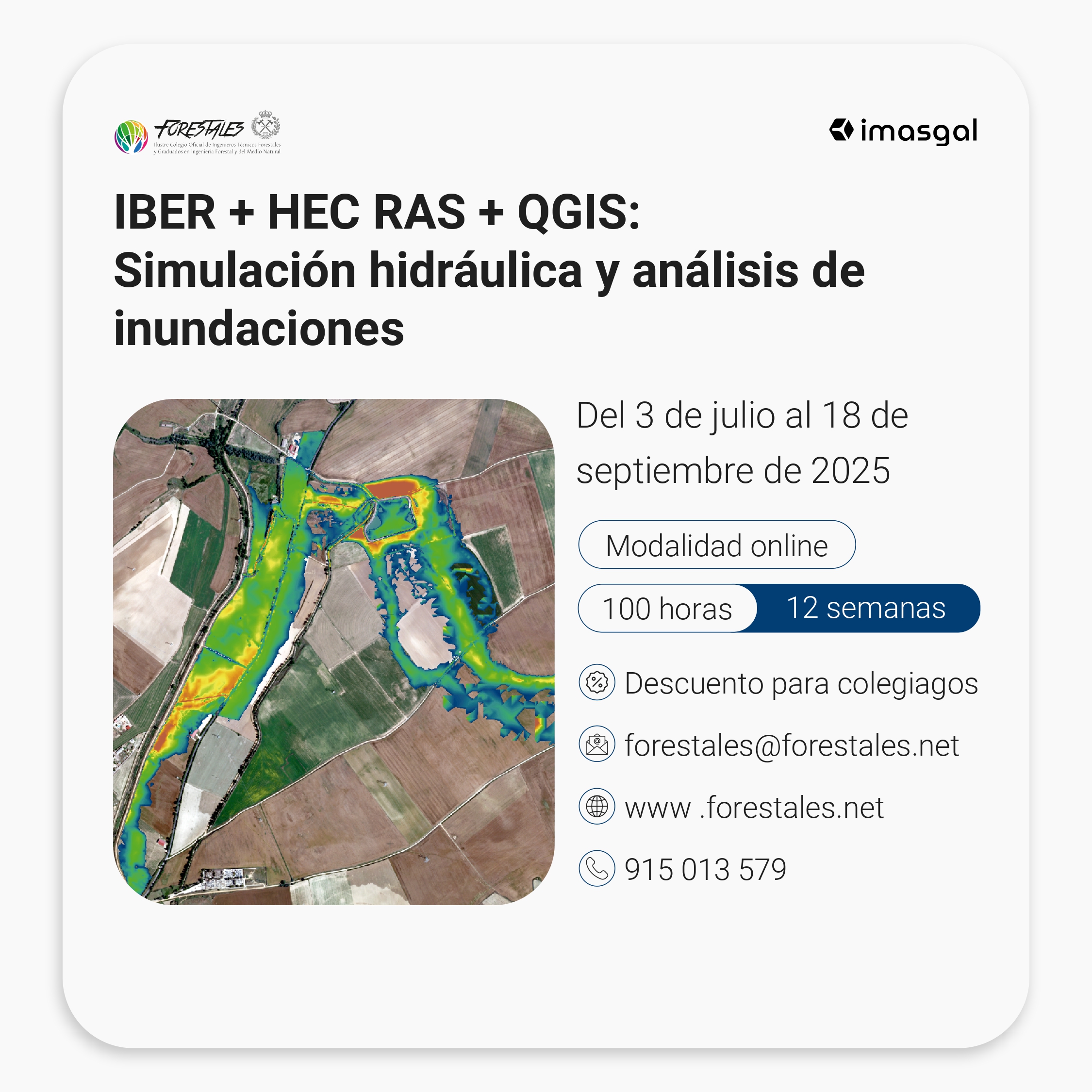 CURSO ON-LINE DE IBER + HEC RAS + QGIS: SIMULACIÓN HIDRÁULICA Y ANÁLISIS DE INUNDACIONES