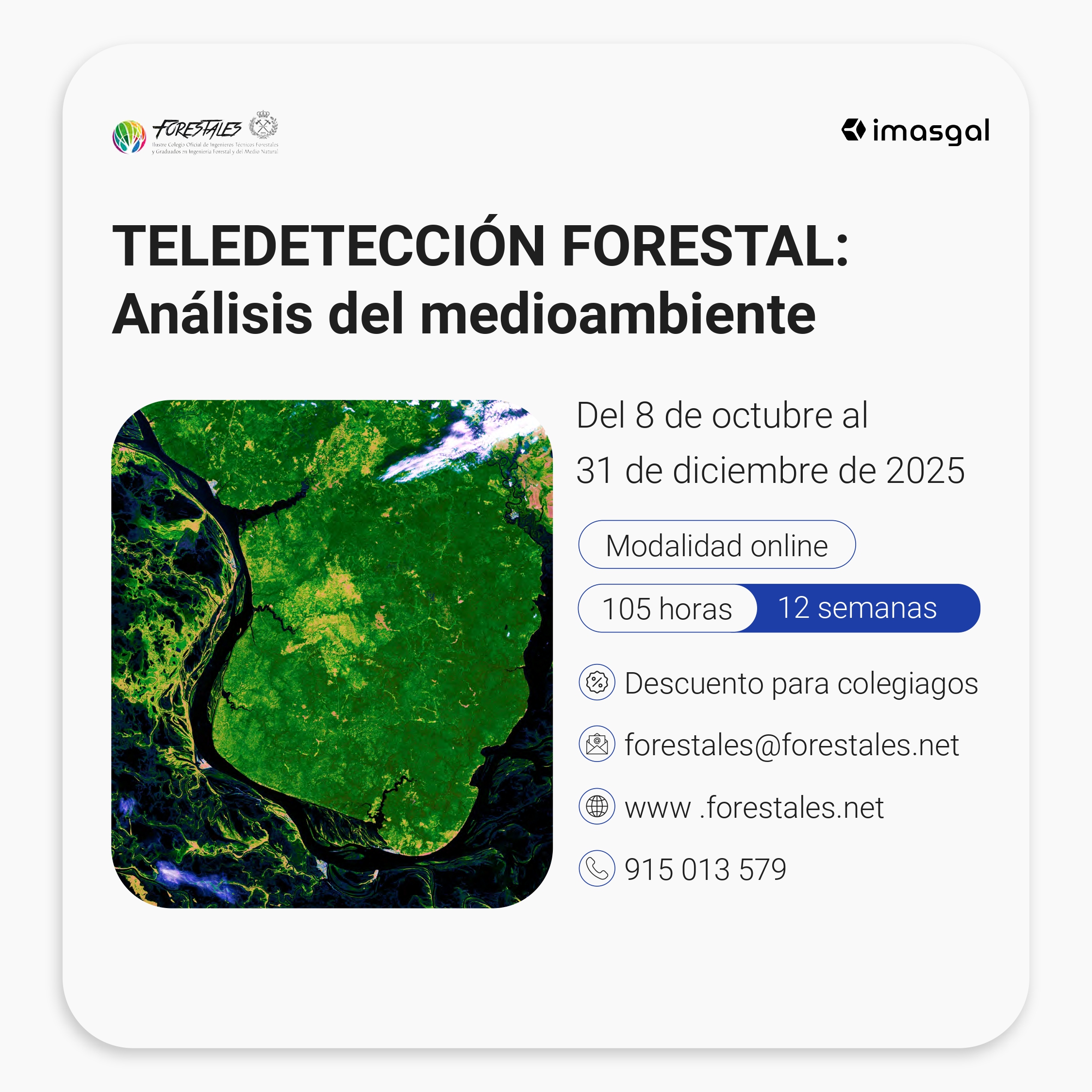 CURSO ON-LINE DE TELEDETECCIÓN FORESTAL: ANÁLISIS DEL MEDIOAMBIENTE