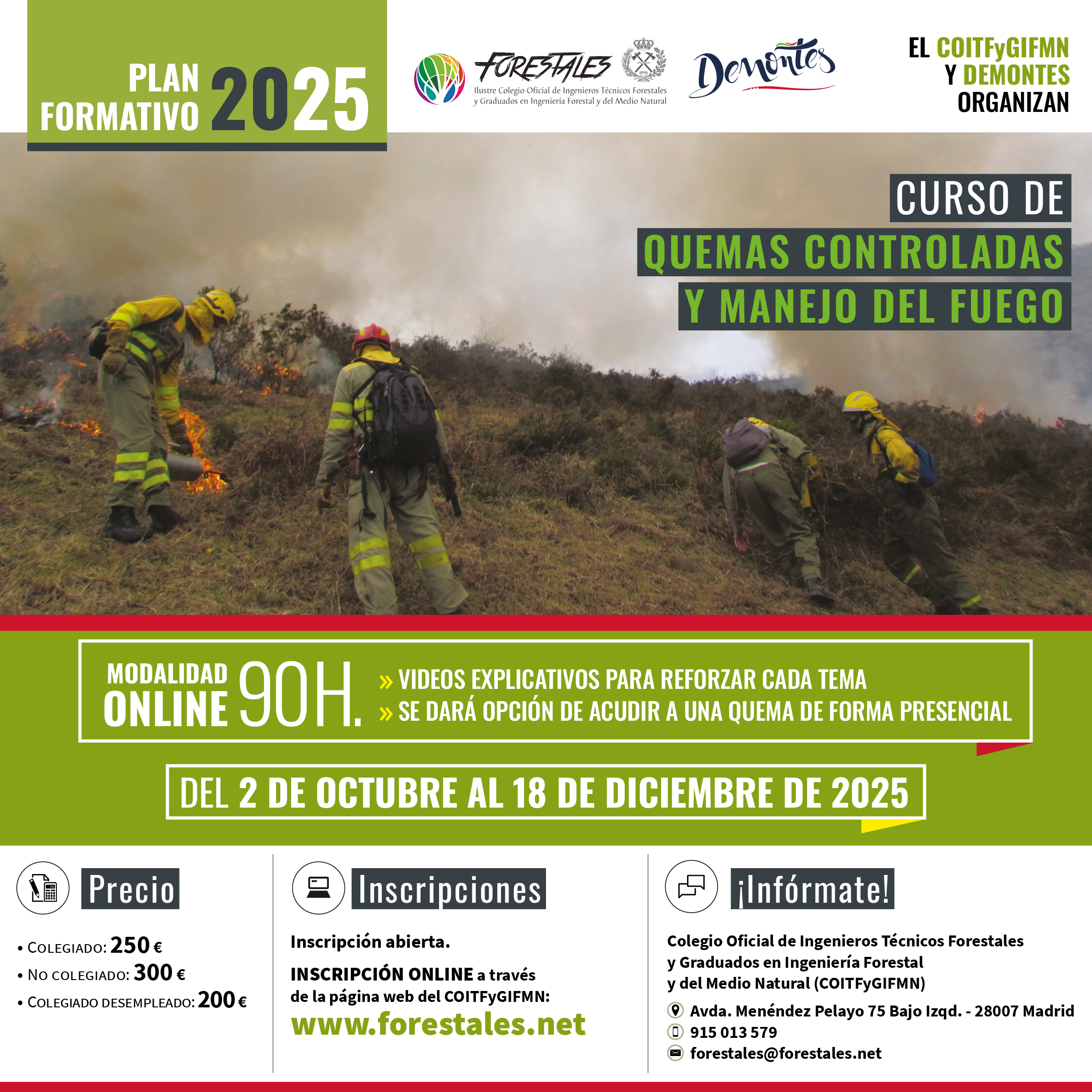 CURSO ON-LINE DE QUEMAS CONTROLADAS Y MANEJO DEL FUEGO