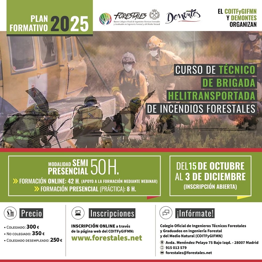 CURSO SEMIPRESENCIAL DE TÉCNICO DE BRIGADA HELITRANSPORTADA EN INCENDIOS FORESTALES