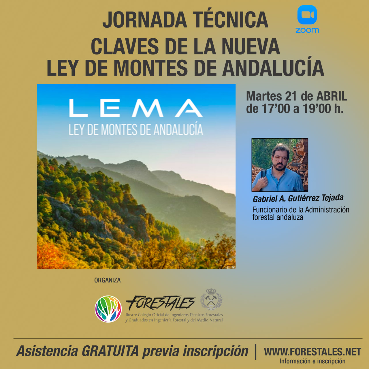 JORNADA TÉCNICA ONLINE "CLAVES DE LA NUEVA LEY DE MONTES DE ANDALUCÍA"