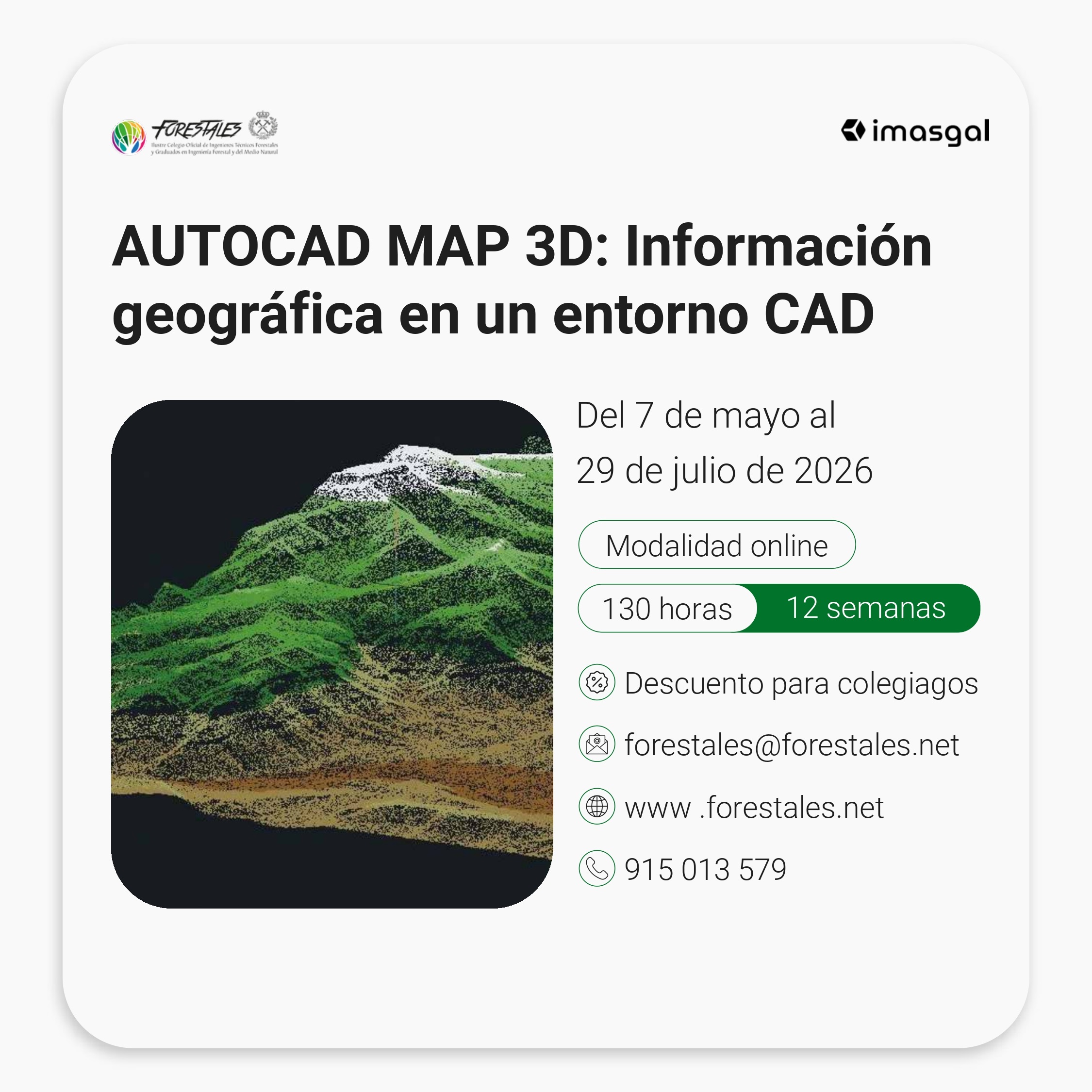 CURSO ONLINE DE AUTOCAD MAP 3D: INFORMACIÓN GEOGRÁFICA EN UN ENTORNO CAD