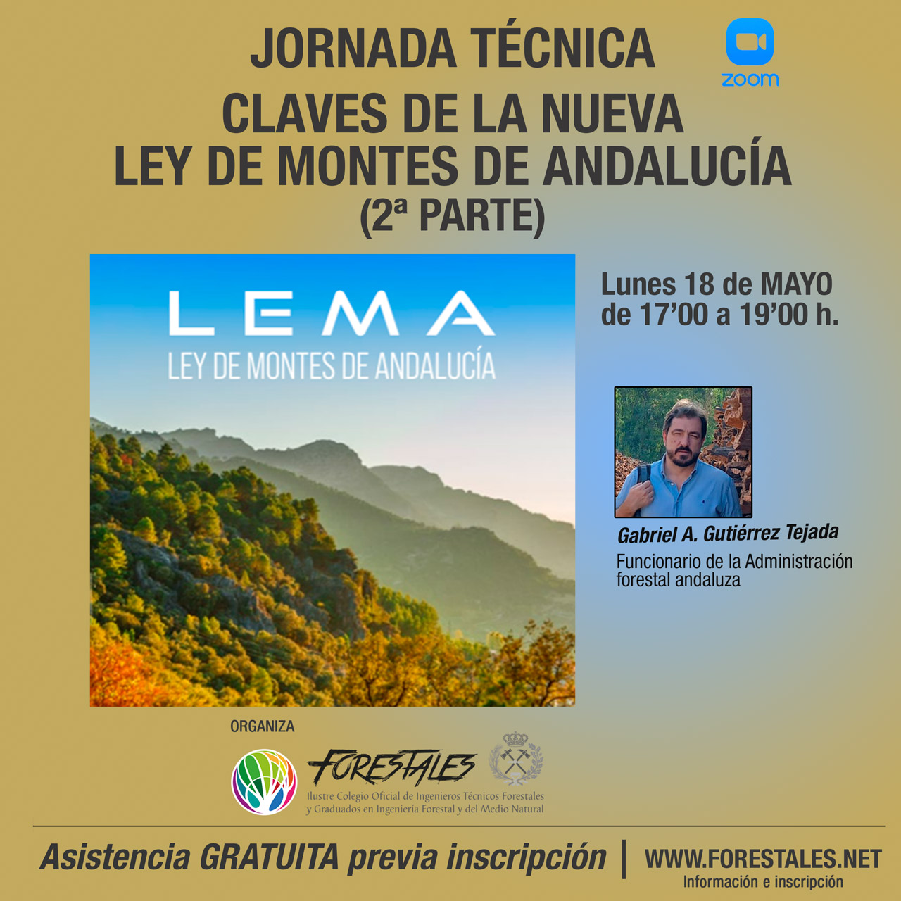 JORNADA TÉCNICA ONLINE "CLAVES DE LA NUEVA LEY DE MONTES DE ANDALUCÍA" 2ªPARTE