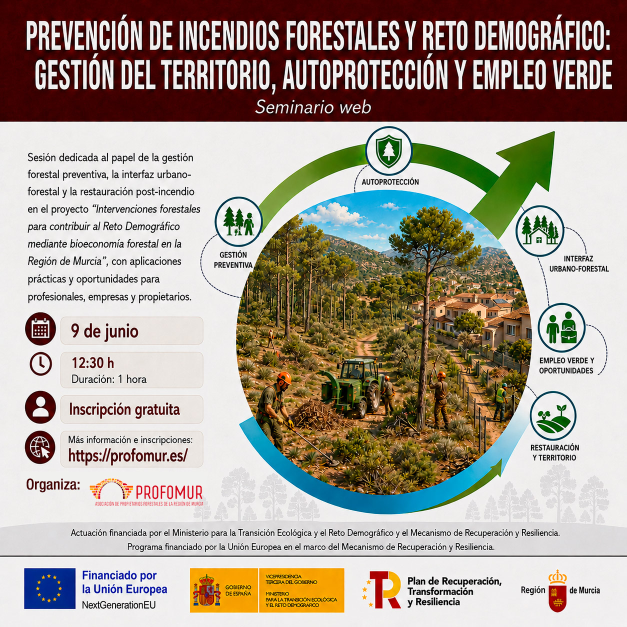 SEMINARIO WEB "PREVENCIÓN DE INCENDIOS FORESTALES Y RETO DEMOGRÁFICO: GESTIÓN DEL TERRITORIO, AUTOPROTECCIÓN Y EMPLEO VERDE"