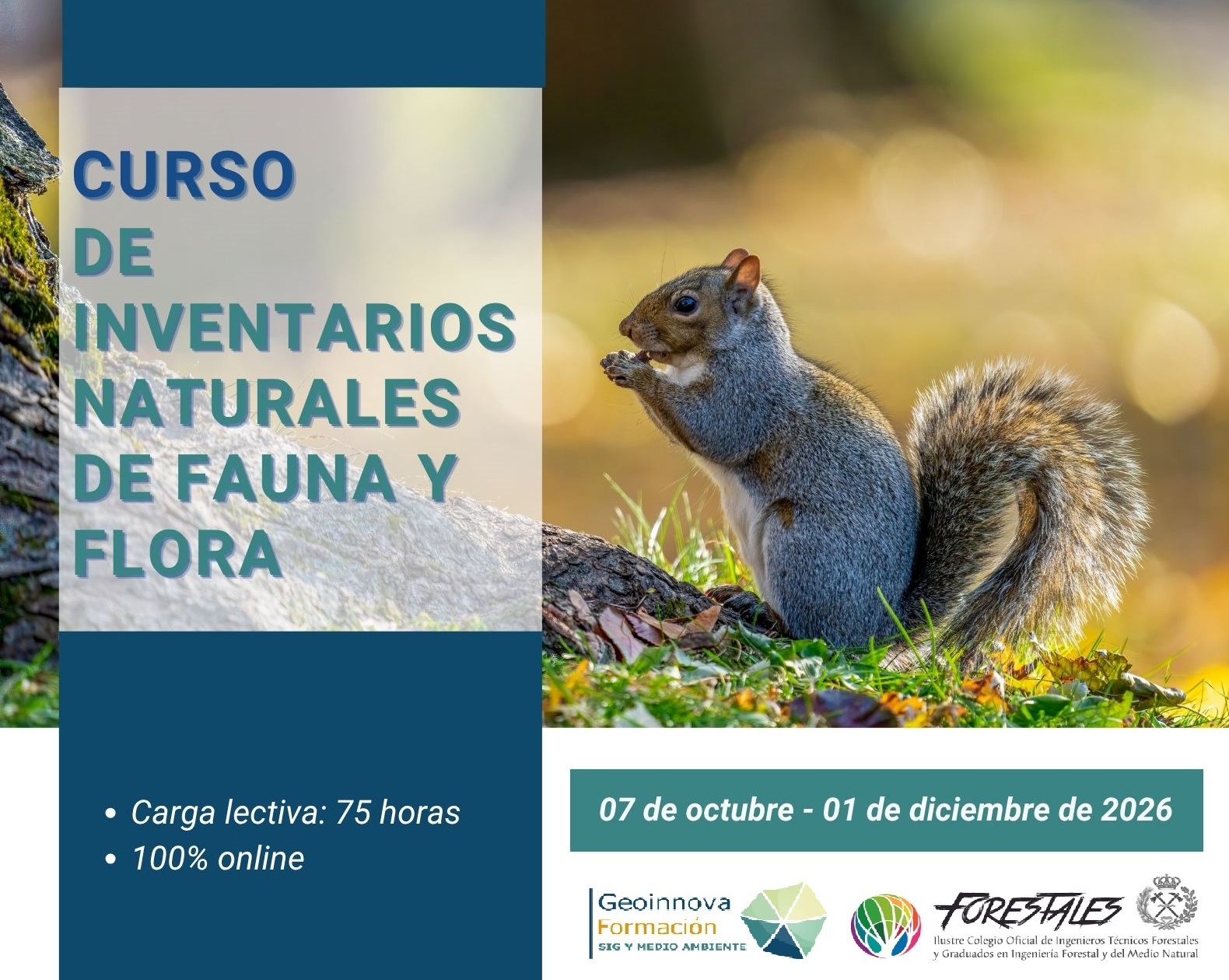 CURSO ONLINE DE INVENTARIOS NATURALES DE FAUNA Y FLORA