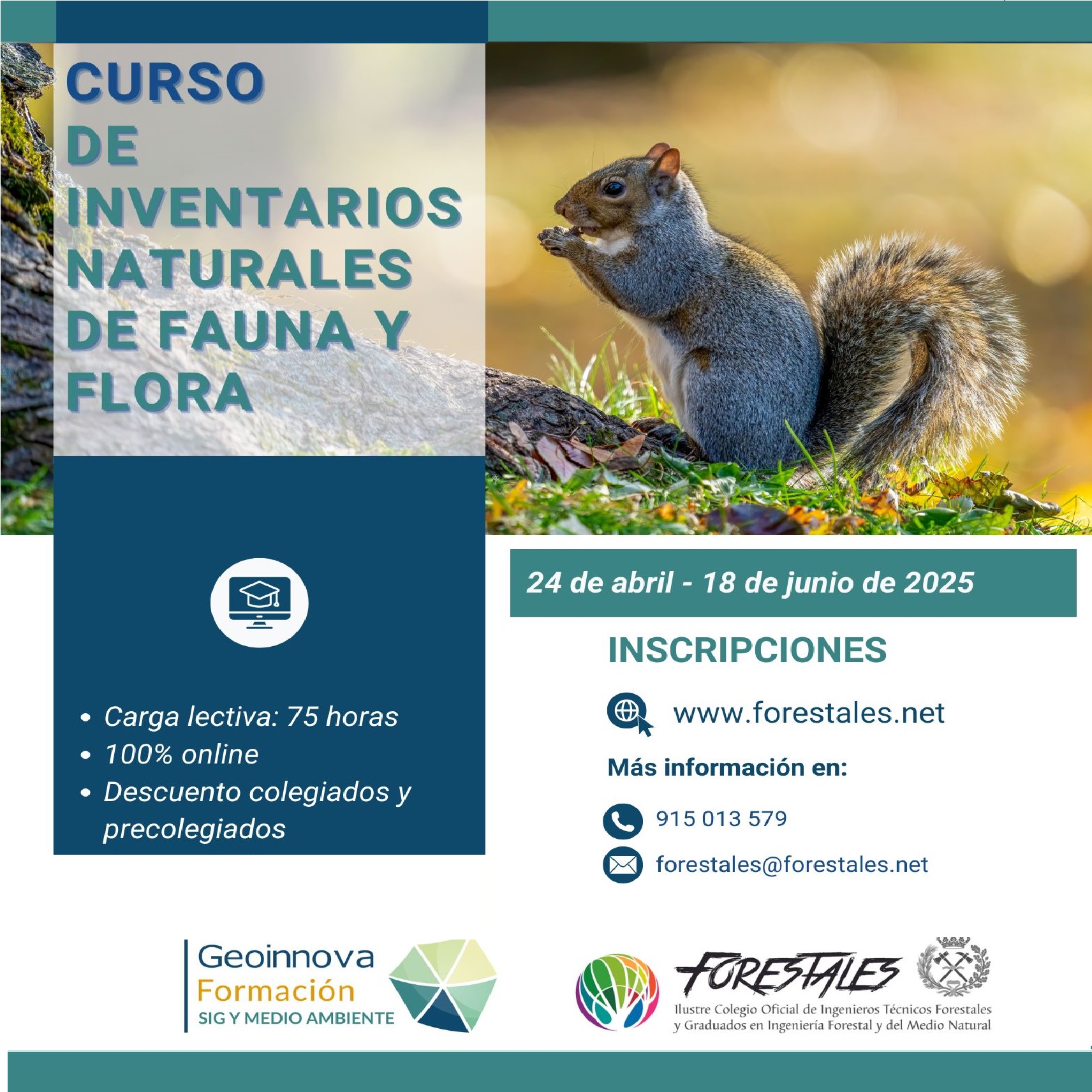 CURSO ON-LINE DE INVENTARIOS NATURALES DE FAUNA Y FLORA