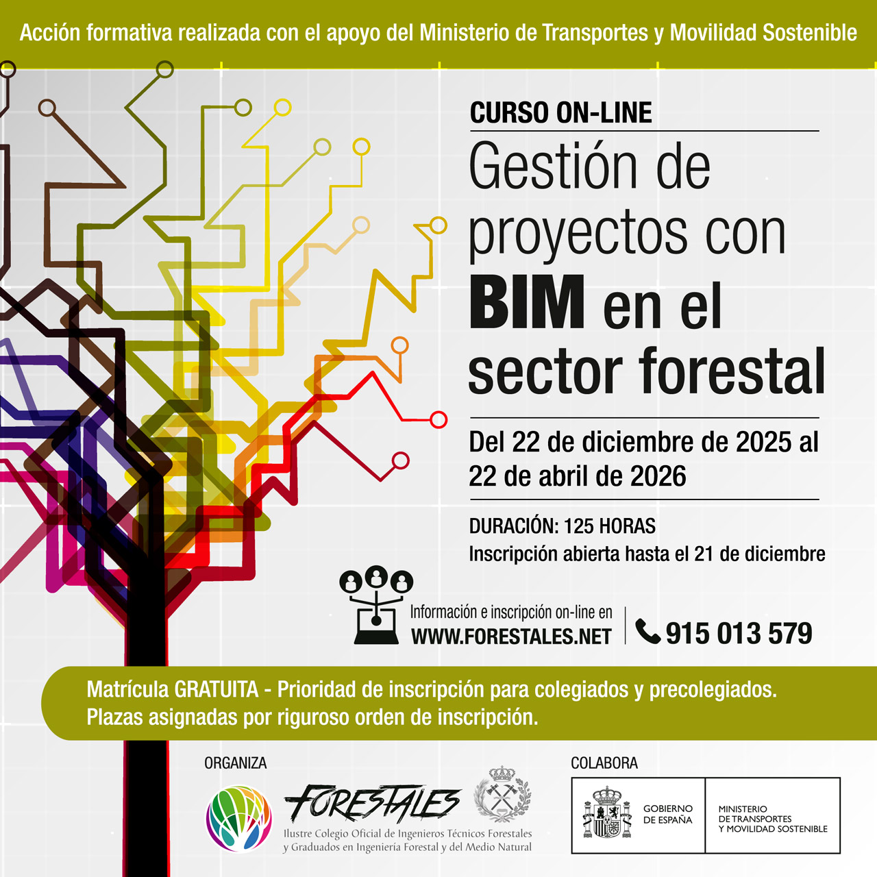 ABIERTO PLAZO DE INSCRIPCIÓN PARA EL CURSO ON-LINE DE GESTIÓN DE PROYECTOS CON BIM EN EL SECTOR FORESTAL