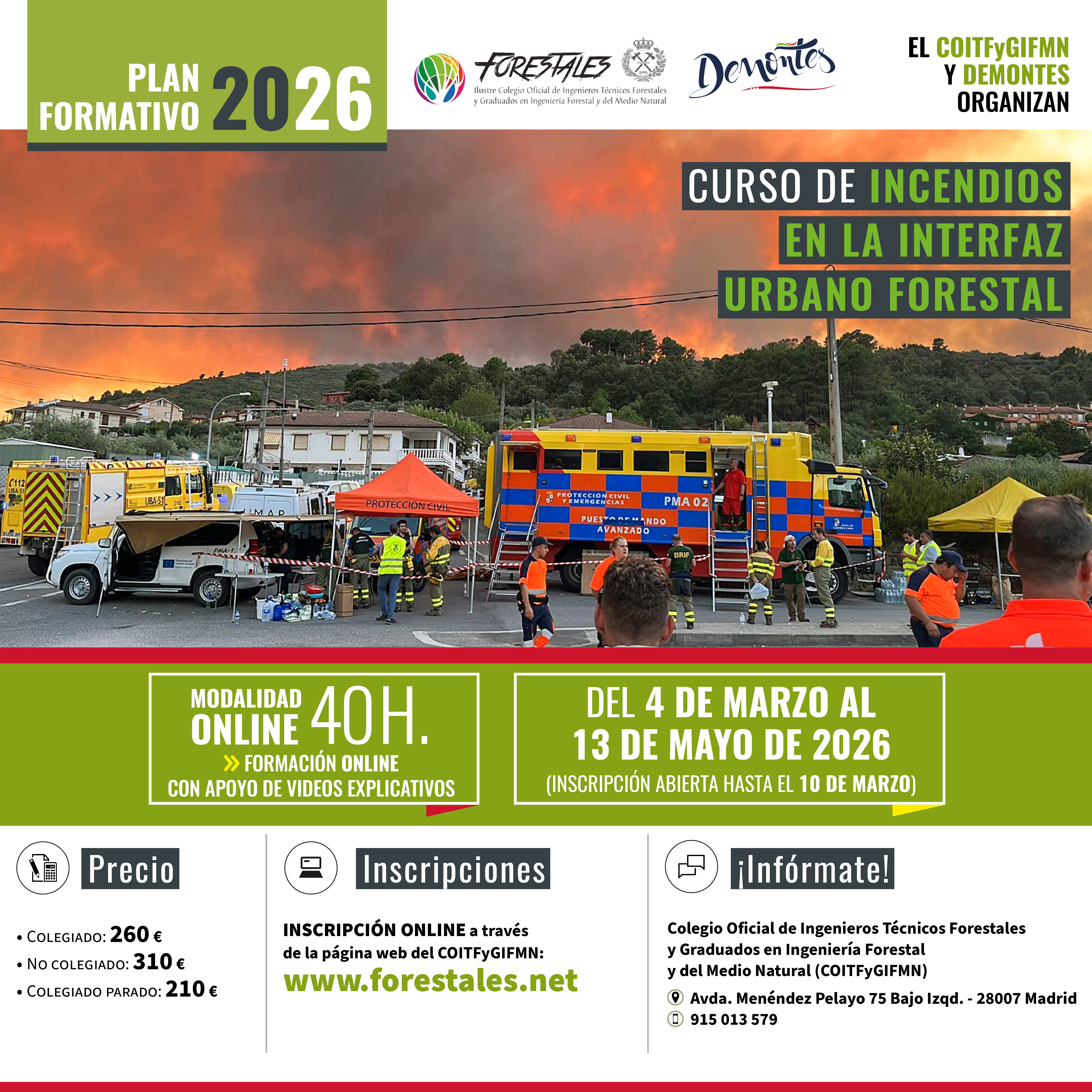 CURSO ON-LINE DE INCENDIOS EN LA INTERFAZ URBANO FORESTAL