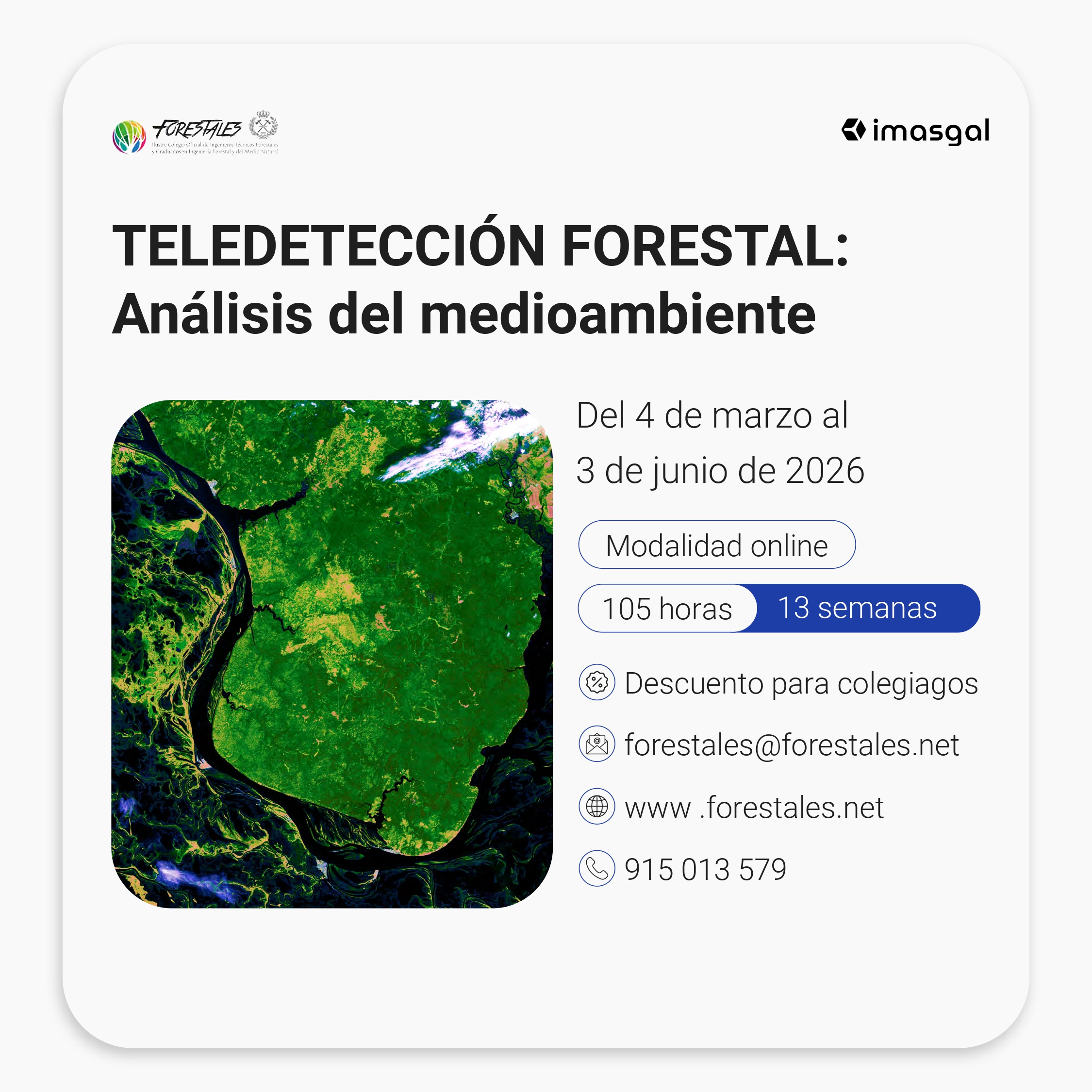 CURSO ONLINE DE TELEDETECCIÓN FORESTAL: ANÁLISIS DEL MEDIOAMBIENTE