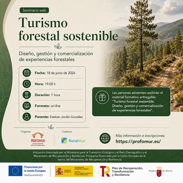 SEMINARIO WEB “TURISMO FORESTAL SOSTENIBLE. DISEÑO, GESTIÓN Y COMERCIALIZACIÓN DE EXPERIENCIAS FORESTALES”